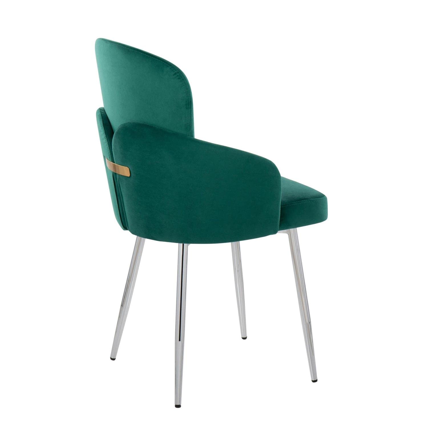 LumiSource Dahlia Upholstered Dining Chairs Set of 2 - Modern Kitchen Chairs for Dining Table | Perfect for Small Spaces, Breakfast Nooks & Contemporary Dining Rooms