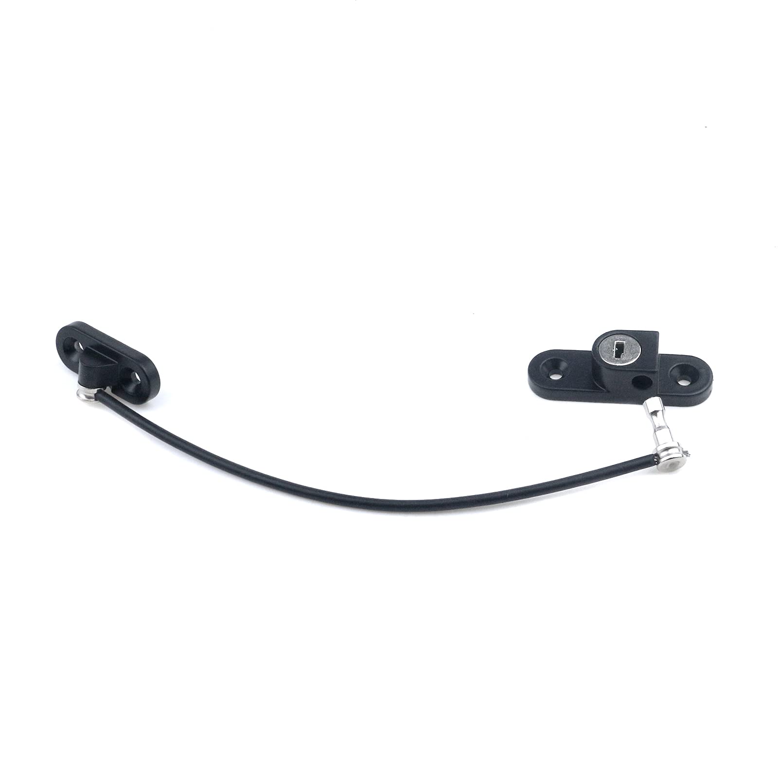 Coshar 2-Pack Window and Door Security Locks with Key - Child Safety Cable Restrictor to Prevent Falls - Adjustable Window Limit Lock for Home Safety (Black) - Perfect for Kids Safety, Pet Protection & Burglar Prevention