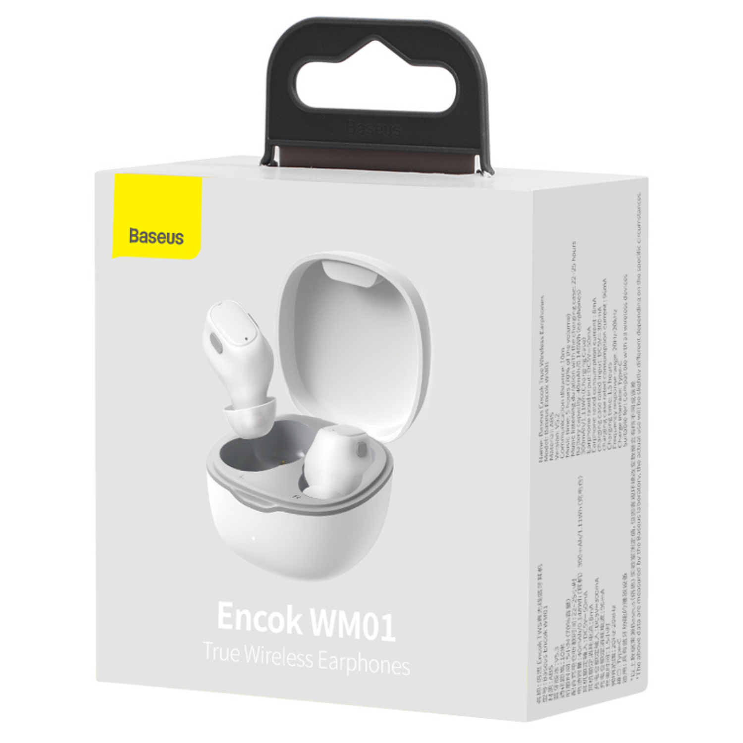 Baseus Encok True WM01 Wireless Earbuds - White | Bluetooth Headphones for Gym, Running, Travel & Work