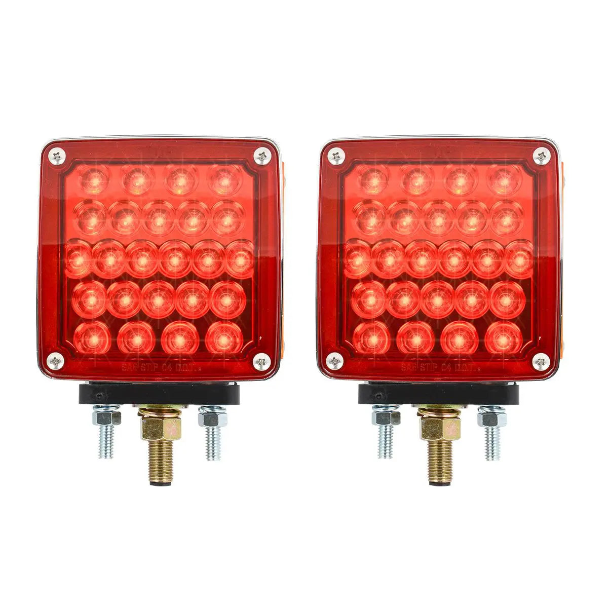 Double Stud Double Face Pearl LED Light Pair - Waterproof Car Interior Lights for Footwell, Dashboard, and Cup Holder Decoration