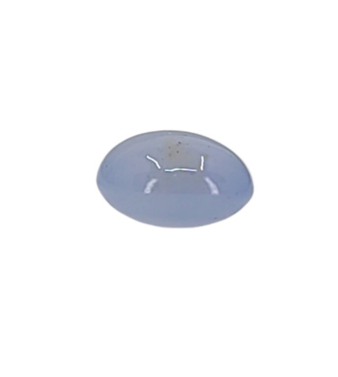 2.09ct Natural American Blue Chalcedony Round Cabochon - 8mm Premium Quality USA Mined Gemstone for Jewelry Making, Healing Crystals & Collection