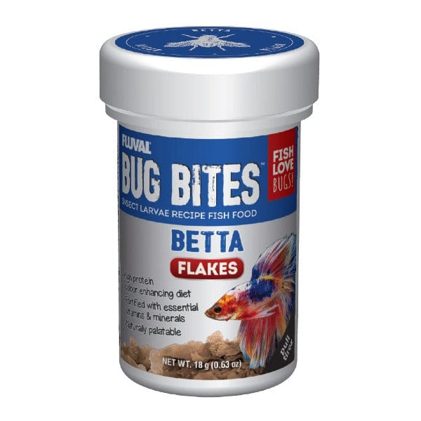 Fluval Bug Bites Betta Fish Food Flakes - High Protein Natural Ingredients for Betta Fish - 0.63oz (18g) - Perfect for Daily Feeding & Enhancing Betta Fish Colors
