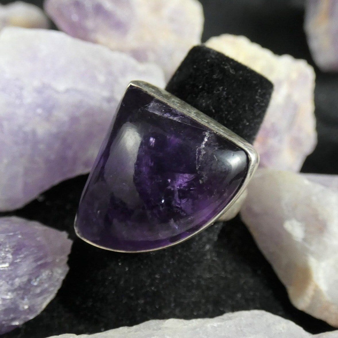 Natural Amethyst Sterling Silver Ring for Women - Size 7 | Elegant Purple Gemstone Jewelry for Everyday Wear, Gift Giving & Special Occasions