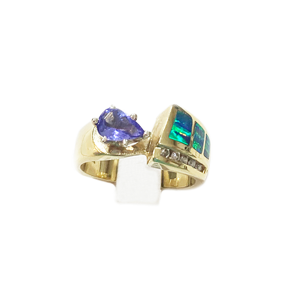 14K Yellow Gold Tanzanite Ring for Women – Elegant Tanzanite Gemstone Jewelry for Engagement, Wedding & Anniversary Gifts – Perfect for Special Occasions & Evening Events