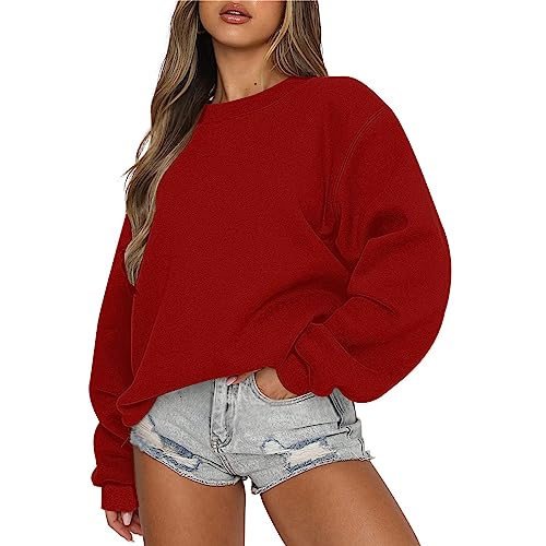 02-red?crew Neck Sweatshirt