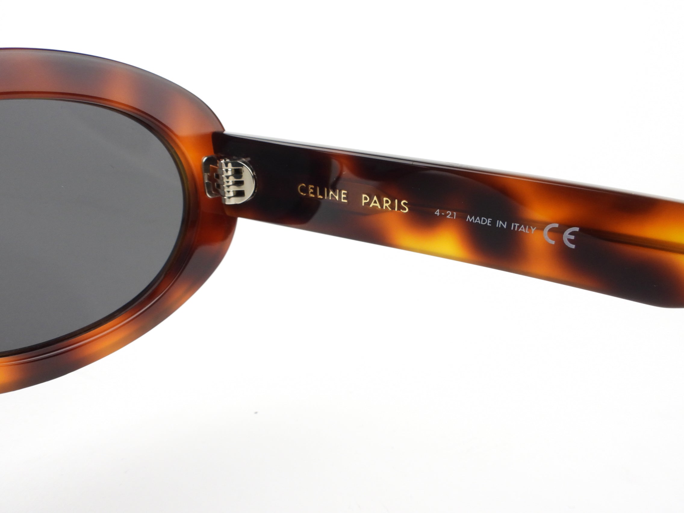 Celine Brown Tortoise Shell Triomphe Sunglasses for Women - Classic Luxury Designer Shades for Fashion & Sun Protection - Perfect for Beach, Driving & Everyday Wear