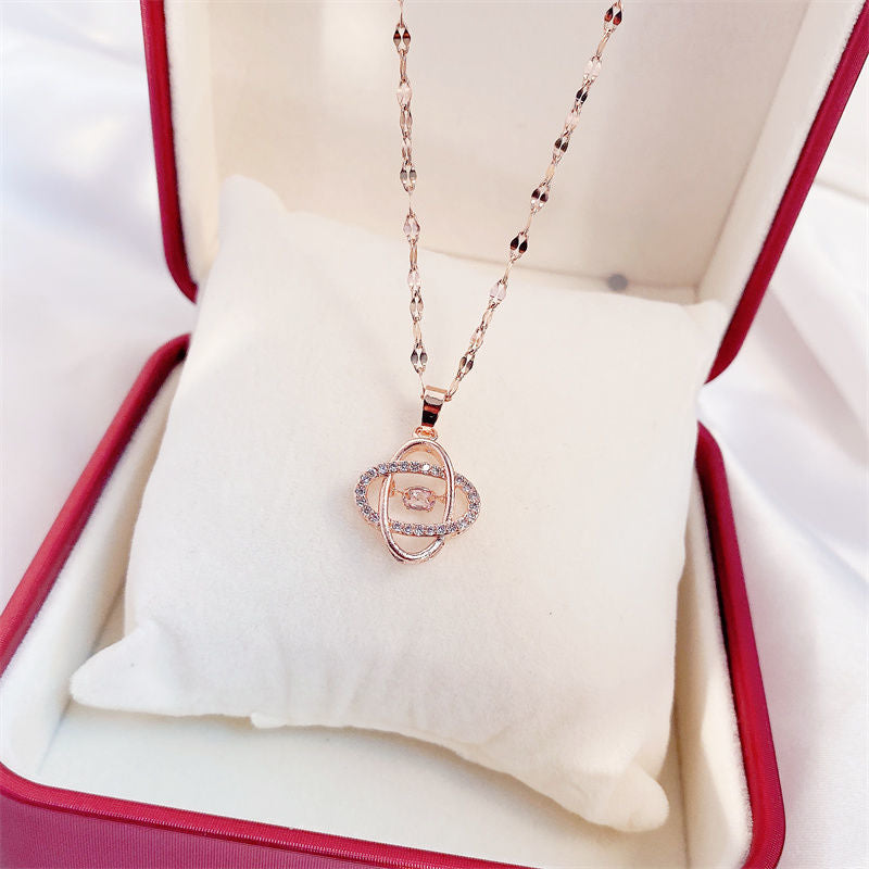 Valentine's Day Gift for Her - Elegant Diamond Perfume Bottle Pendant Necklace, Women's Fashion Jewelry, Perfect for Anniversary, Date Night, and Special Occasions