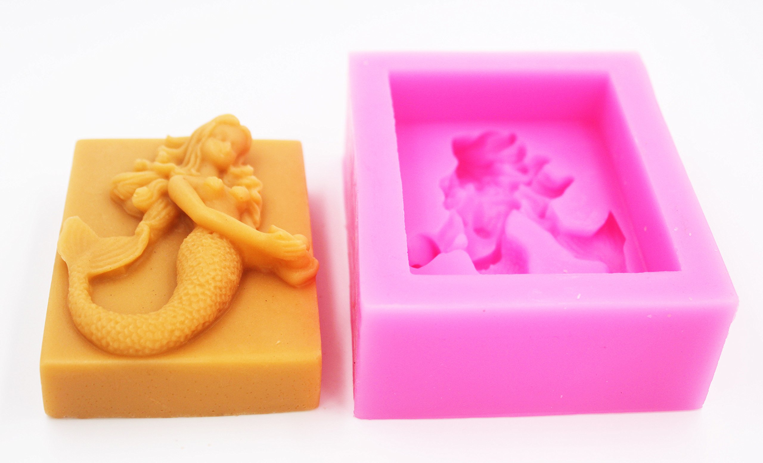 Premium Mermaid Silicone Soap Mold S282 - DIY Handmade Soap Making Kit for Bath Bombs, Candles & Resin Crafts - Perfect for Birthday Gifts, Spa Parties & Home Decor