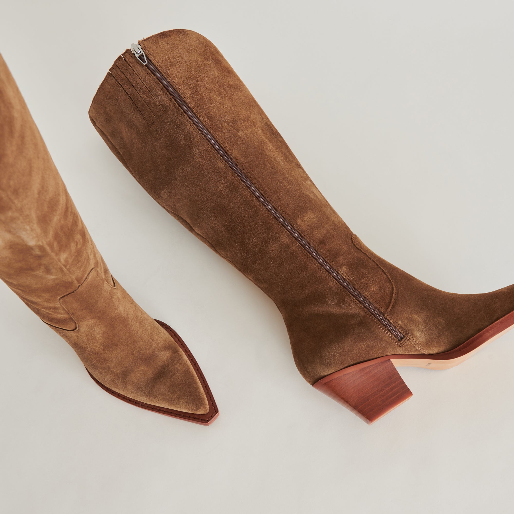 RAJ Wide Calf Boots for Women - Brown Suede Ankle Boots Comfortable & Stylish - Perfect for Fall, Winter & Casual Outfits
