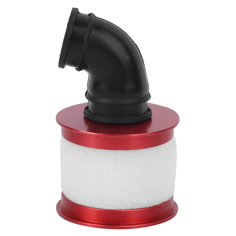 VGEBY Universal RC Air Filter - Durable Aluminum Alloy & Sponge & Silicone for 1:10 Scale Remote Control Crawler Cars | Replacement Air Cleaner Upgrade Part Compatible with HSP 94188, 94122 RC Oil Motor Vehicles (Red) | Perfect for Off-Road Racing, Crawling & RC Car Maintenance