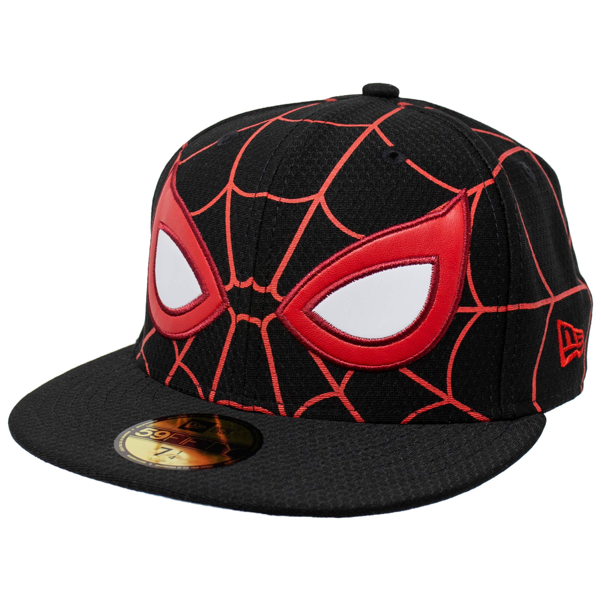 New Era Miles Morales Spider-Man 59Fifty Fitted Cap - Official Marvel Superhero Baseball Hat for Men & Women - Perfect for Cosplay, Comic Con & Everyday Wear