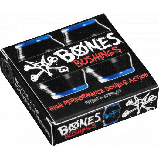 Powell Peralta BONES Skateboard Bushings - Soft Black - High Performance Skateboard Truck Bushings for Smooth Turns and Stability - Perfect for Street Skating, Park Riding, and Cruising