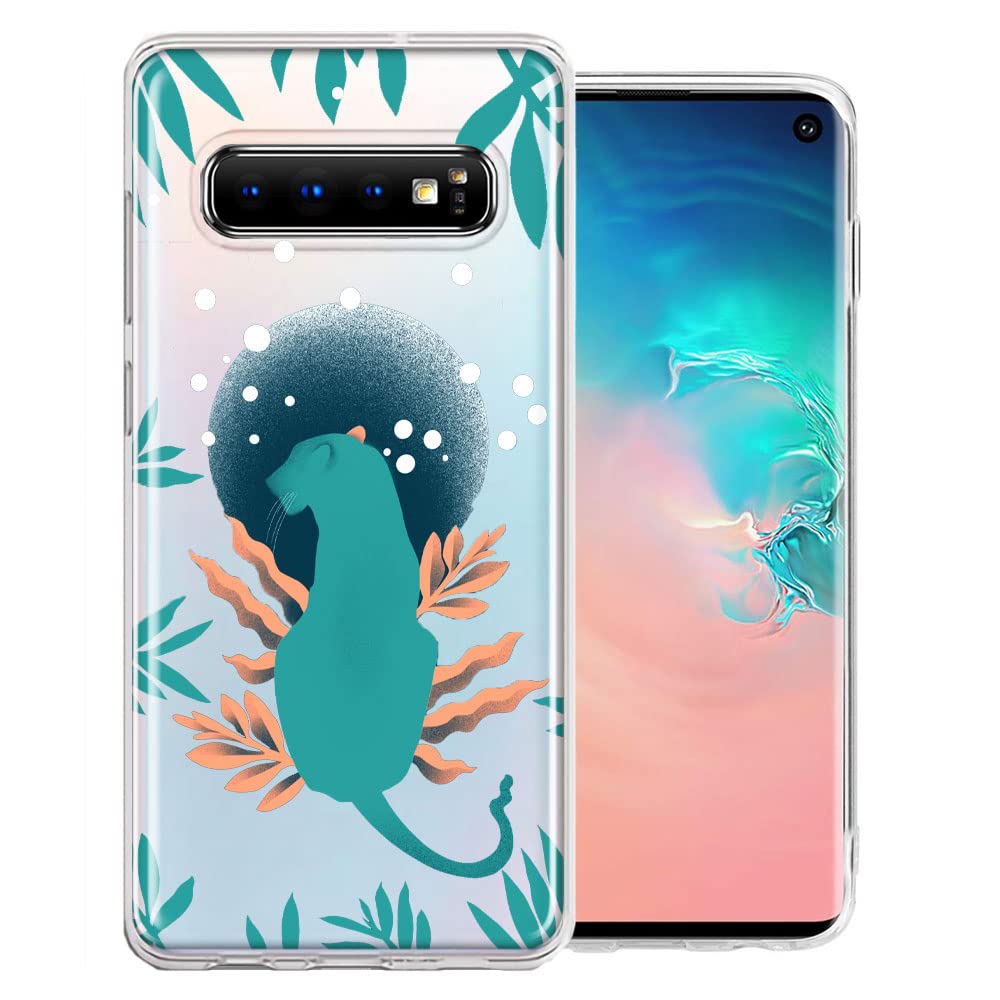 Samsung Galaxy S10 Case - Moon Green Jaguar Design for Protection & Style | Perfect for Daily Use