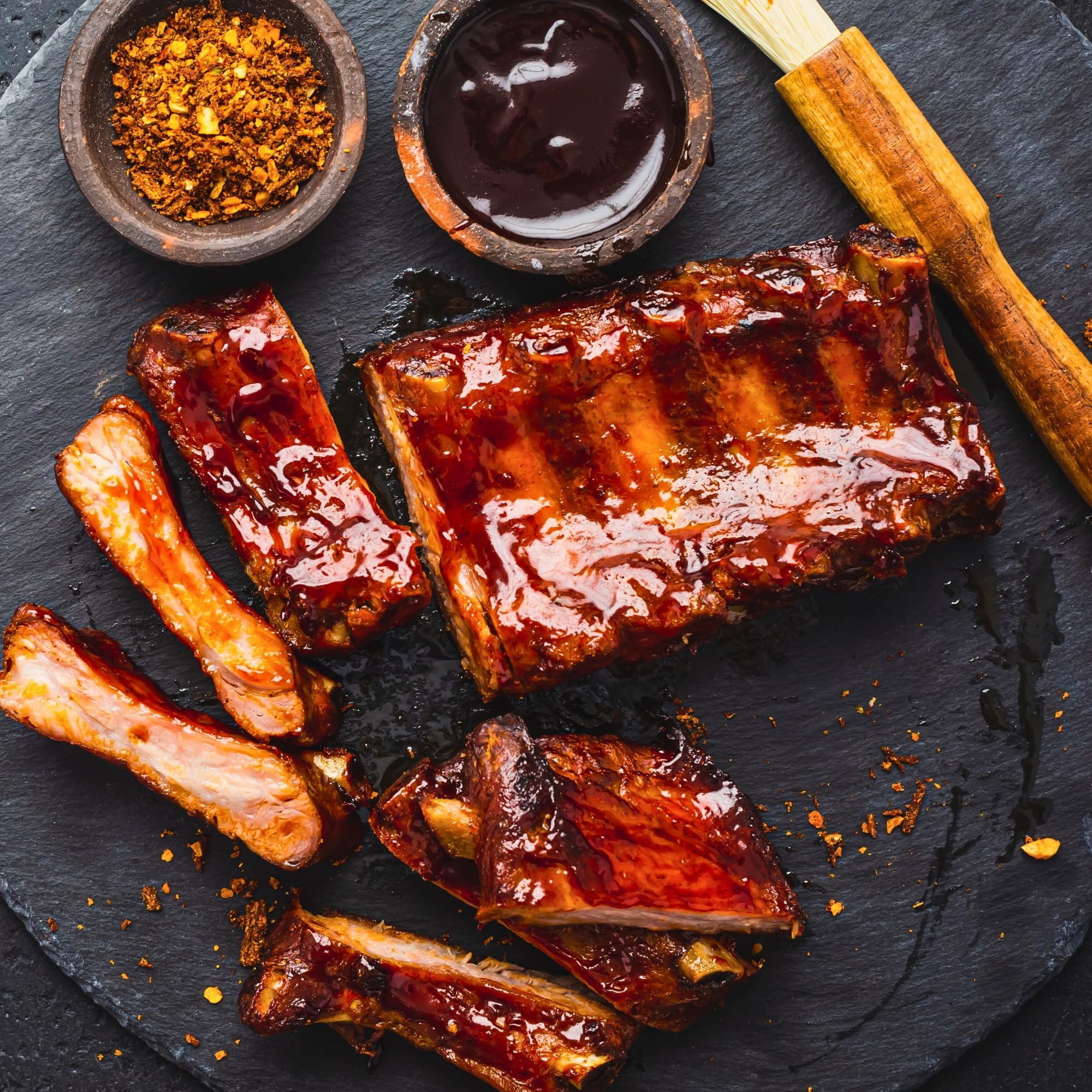 Premium Wild Boar Baby Back Ribs - 13oz (6-Pack) | Gourmet BBQ Meat | Perfect for Grilling, Smoking & Outdoor Cooking | Today Gourmet Foods of NC