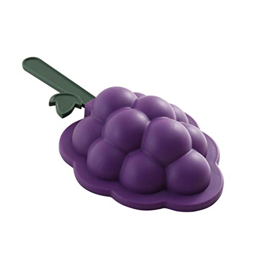 BCDshop Reusable Silicone Ice Cube Trays - Creative Fruit Popsicle Molds for DIY Ice Cream, Fun Kitchen Tools for Kids & Adults (Purple) | Perfect for Summer Parties, Birthday Treats & Family Snack Time