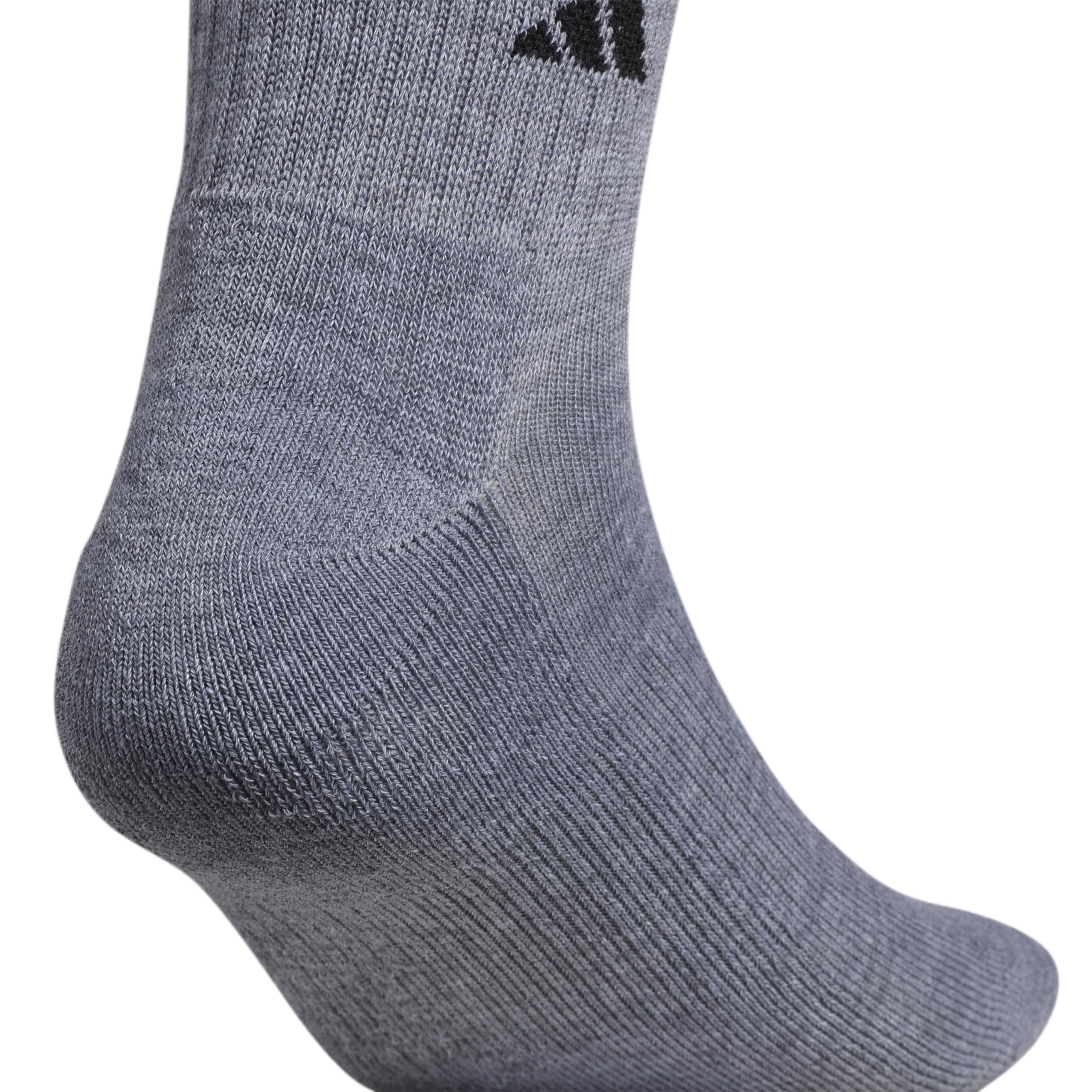 adidas Men's Athletic Cushioned Quarter Socks with Arch Compression - 6 Pairs Pack for Running, Gym & Sports - Breathable Comfort Socks for Workout & Daily Wear