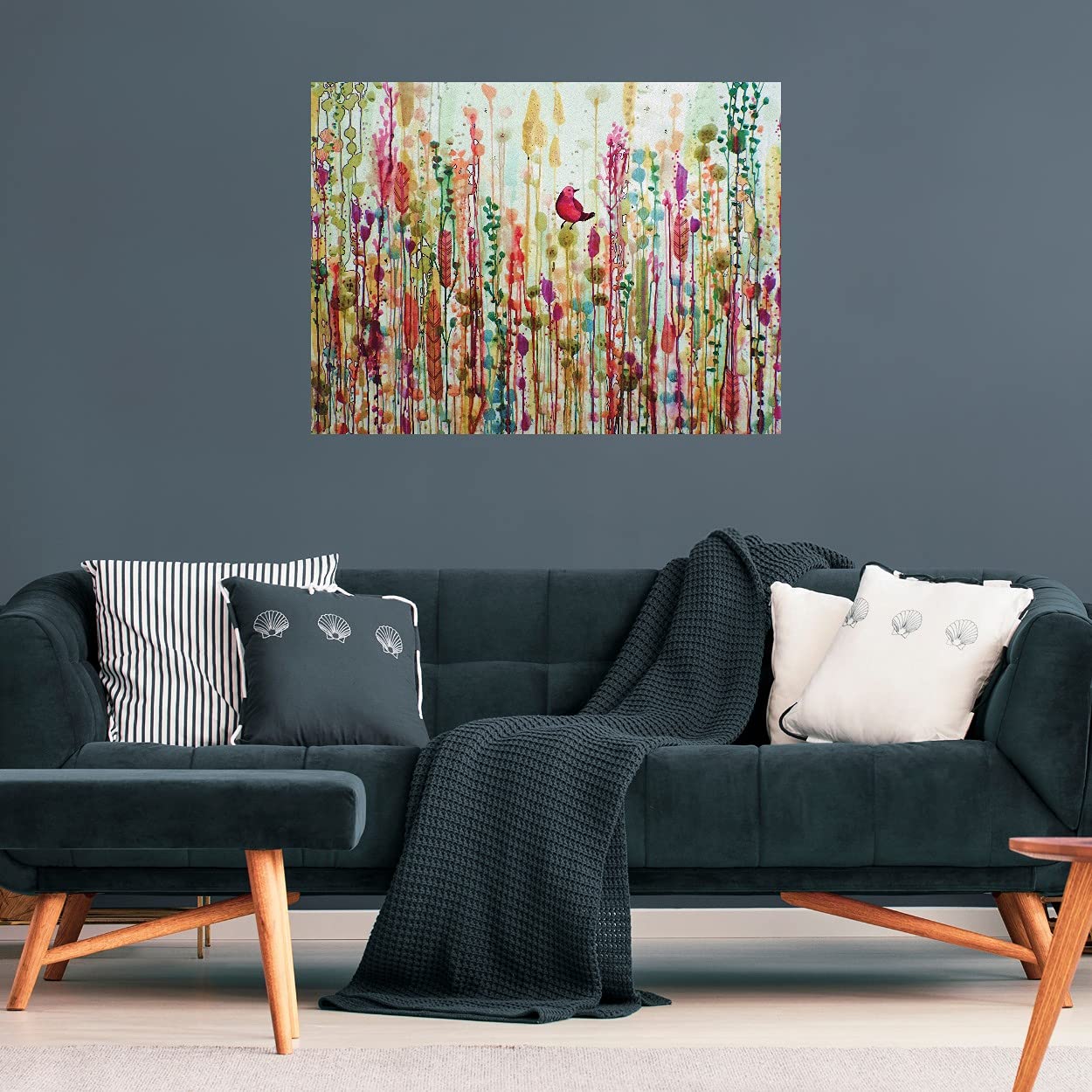 Hand-Painted Esperanto Fine Art Canvas Wall Decor by Sylvie Demers - 32x24 Inch Ready-to-Hang Painting for Living Room, Bedroom, Office & More - Perfect for Home Decor, Housewarming Gifts & Interior Design