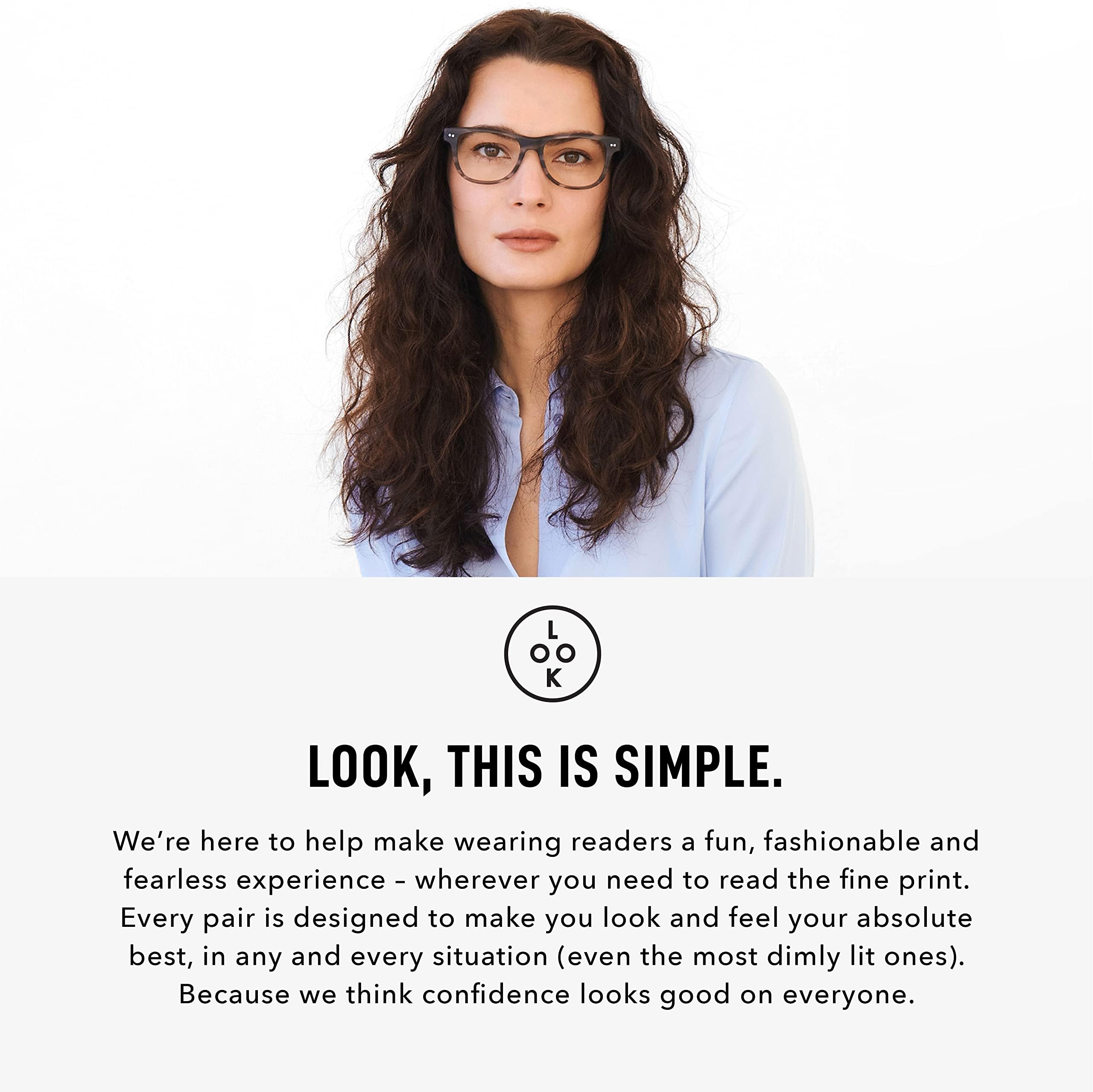 LOOK OPTIC Sullivan Reader - Stylish Unisex Reading Glasses with High Optical Quality, Comfortable & Scratch Resistant Lenses - Perfect for Reading Books, Using Digital Devices & Everyday Wear