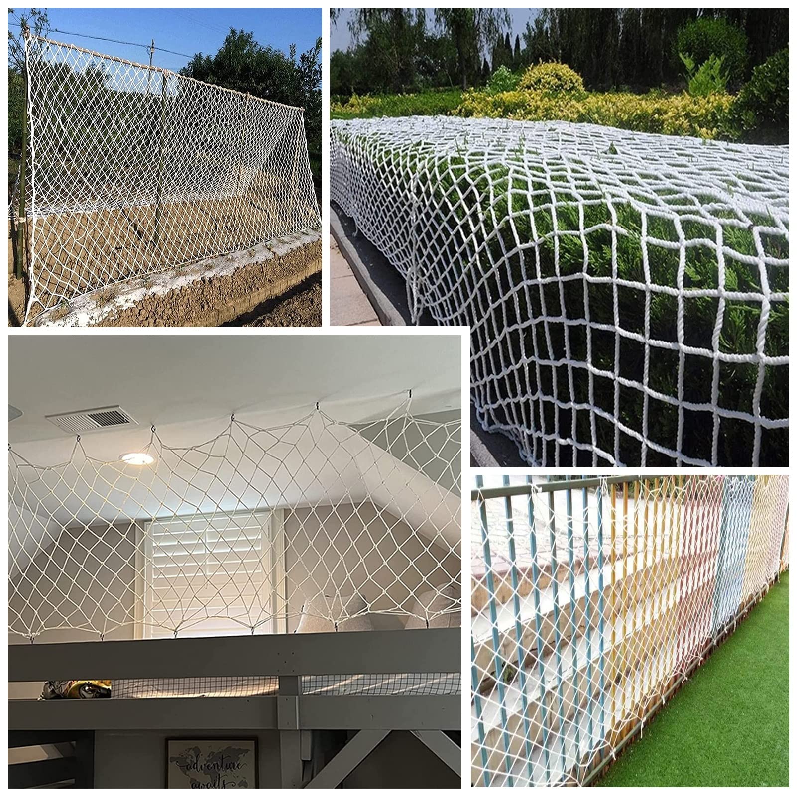 Child Safety Net for Stairs and Balcony - 5cm Mesh, 3x5m (10x16ft) - Durable, Non-Slip, Easy to Clean - Baby & Pet Protection - Perfect for Homes, Apartments, and Play Areas - SCITOY