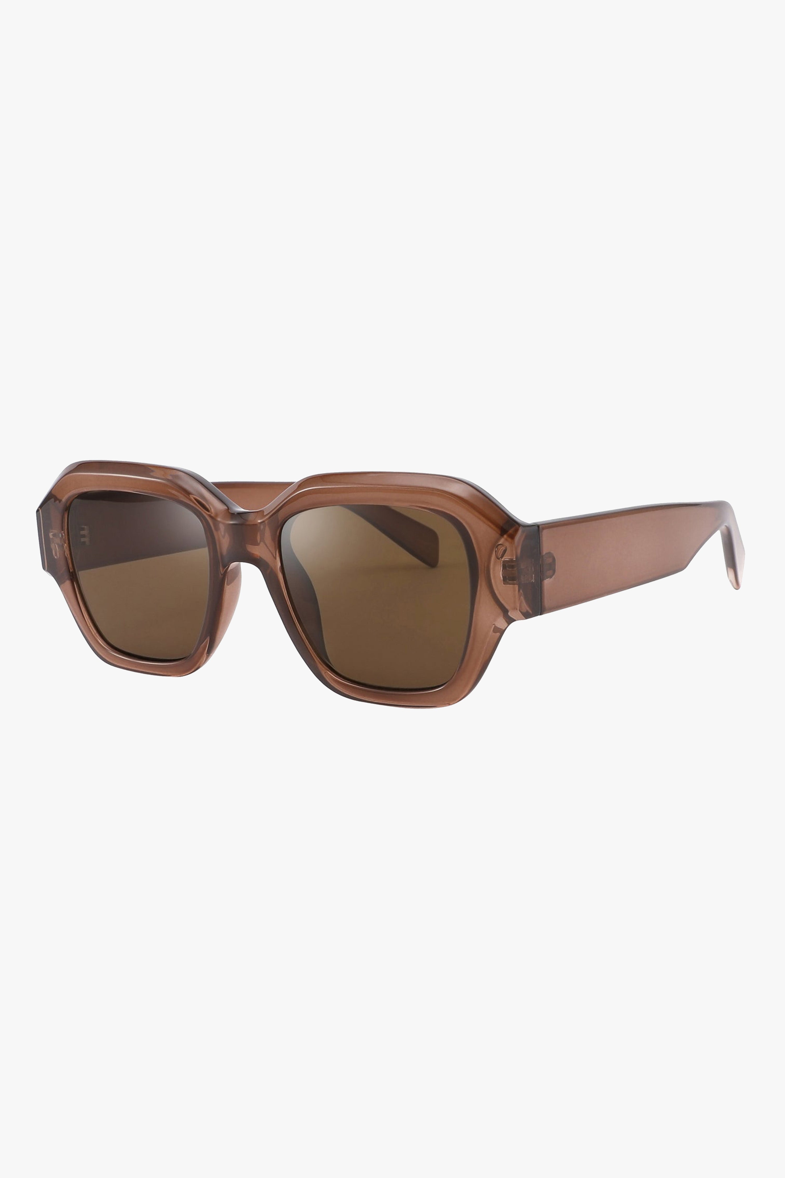 Fellini Chocolate Eco Square Sunglasses for Women & Men - UV400 Protection, Lightweight & Stylish - Perfect for Beach, Driving & Outdoor Activities