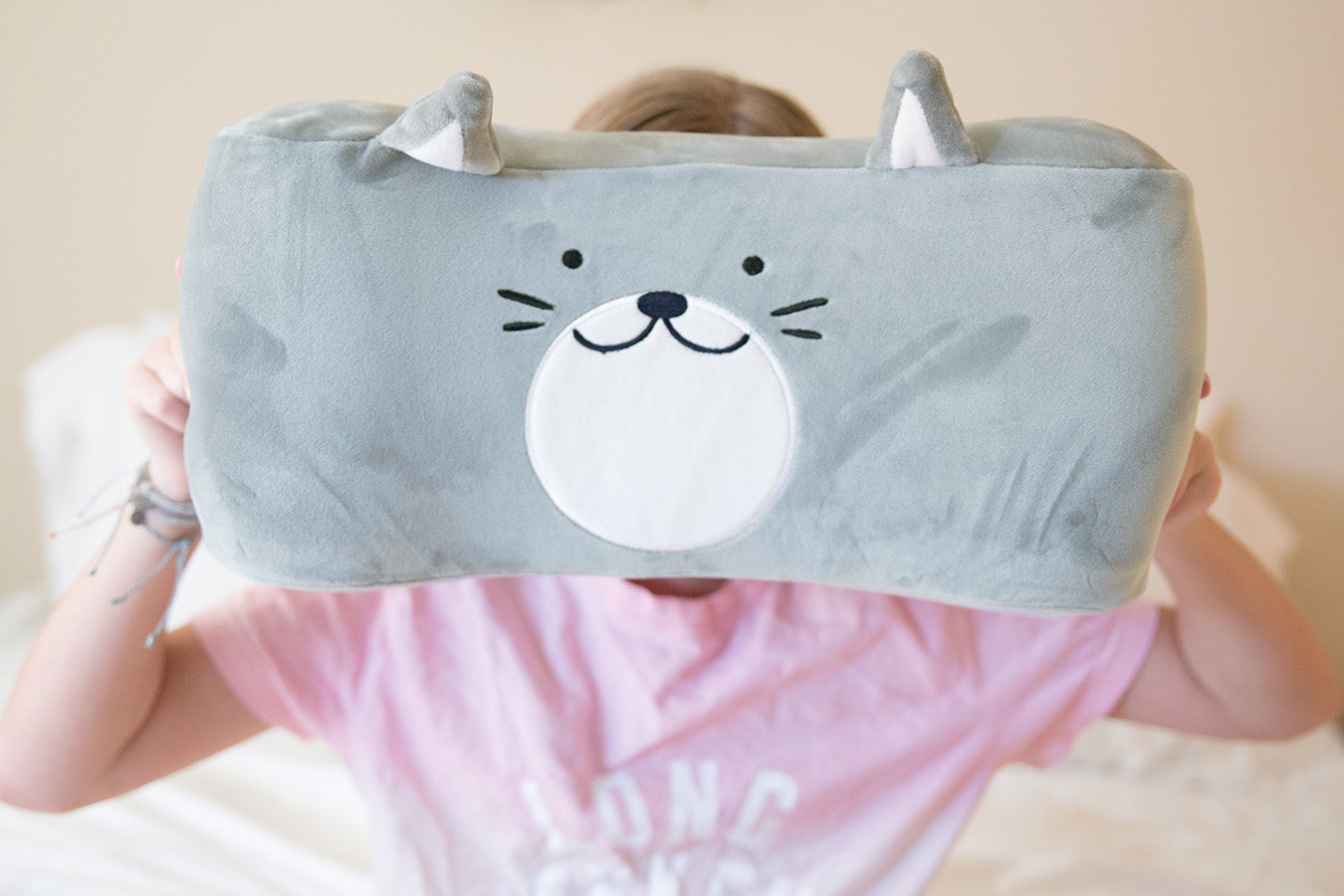 Tommy The Cat Memory Foam Pet Pillow - Orthopedic Support for Cats & Small Dogs - Perfect for Beds, Couches & Car Rides
