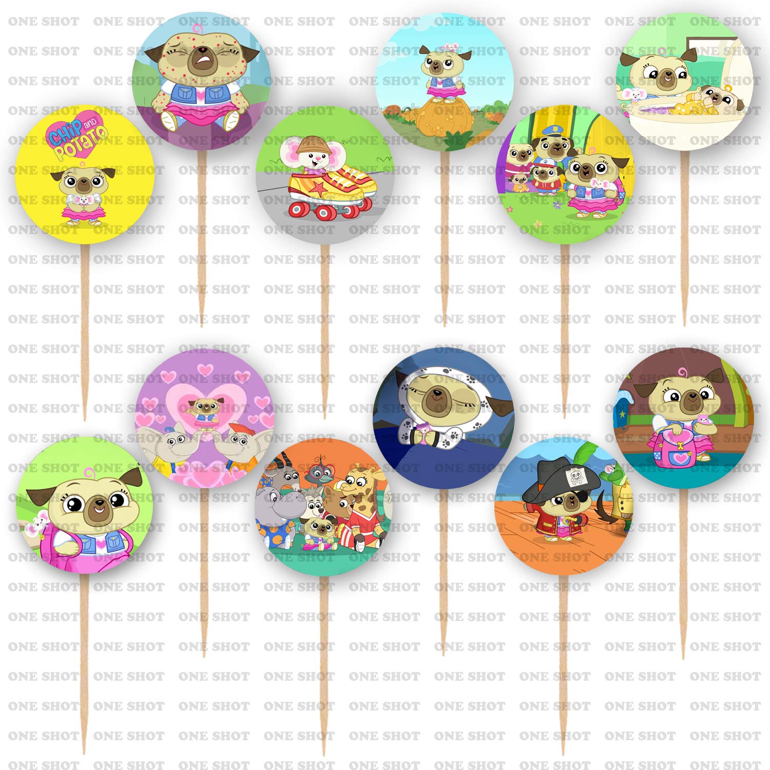 Adorable Chip and Potato Cupcake Toppers - Fun Party Supplies & Decorations for Birthday, Baby Shower & Celebration