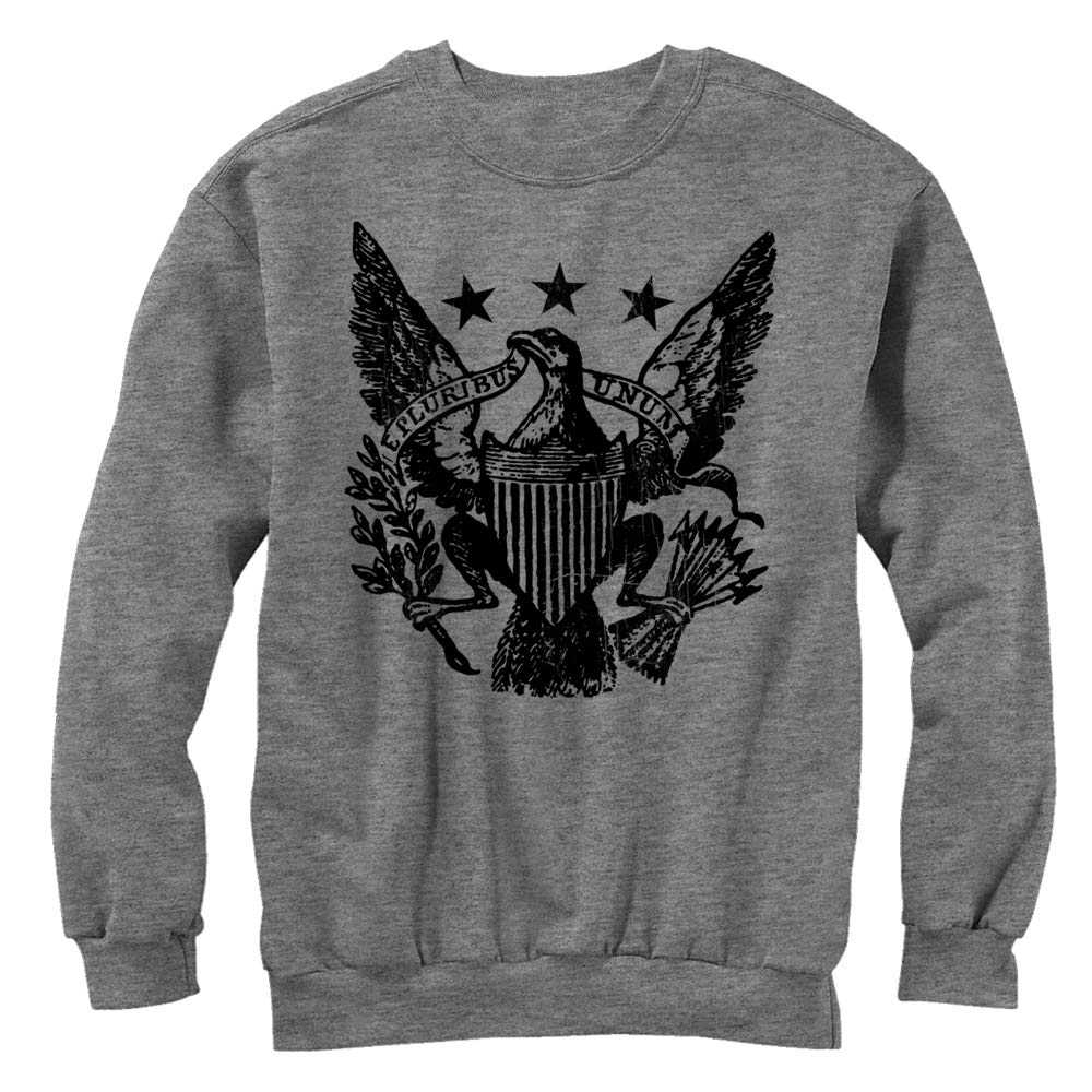 LOST GODS Men's E Pluribus Unum American Eagle Graphic Sweatshirt | Patriotic Hoodie for Casual Wear & Outdoor Activities