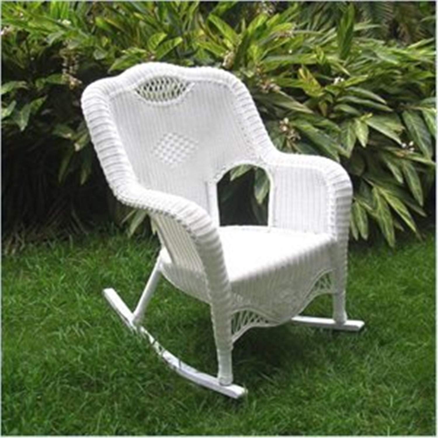 Premium Resin Wicker Rocking Chair for Indoor & Outdoor Use - Comfortable Patio, Porch, Garden, and Living Room Furniture - Weather-Resistant & Durable Relaxation Chair