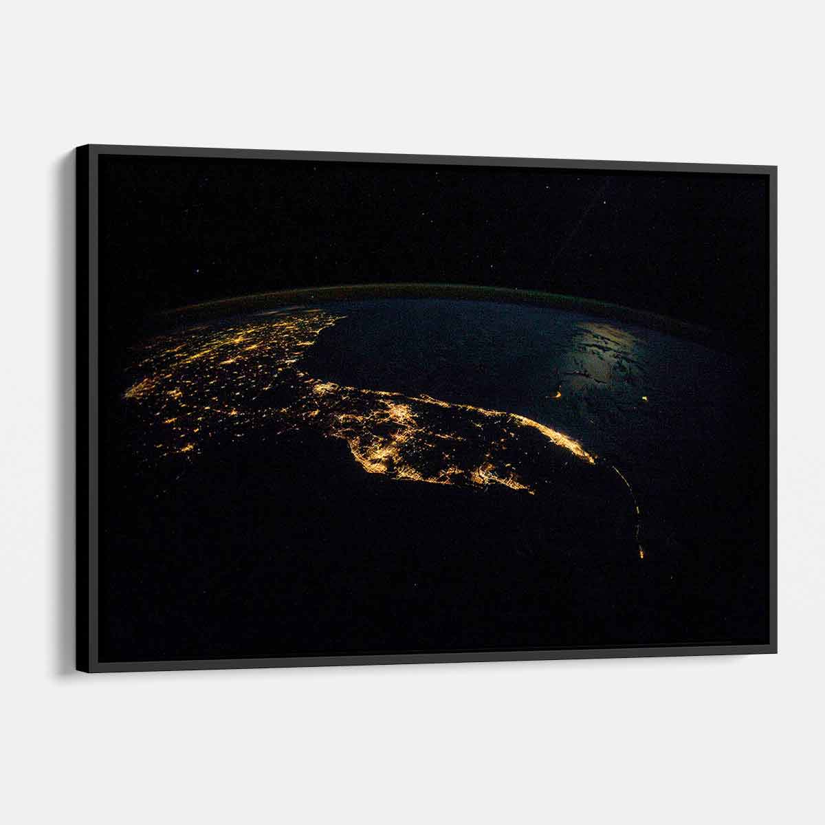 Black EARTH Wall Art Canvas Print - Modern Home Decor for Living Room, Bedroom & Office | 1046
