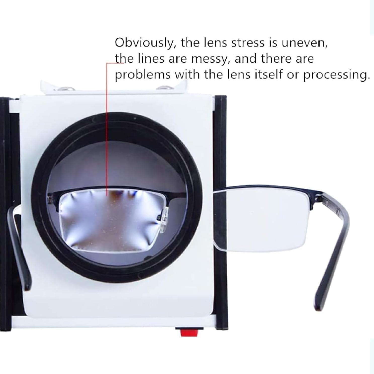 LED Lens Stress Tester with Adjustable Brightness - Authentic Crystal Detector for Optical Lenses, Polarizers & Eyeglasses - Perfect for Jewelry Appraisal, Optical Labs and Eyewear Quality Control