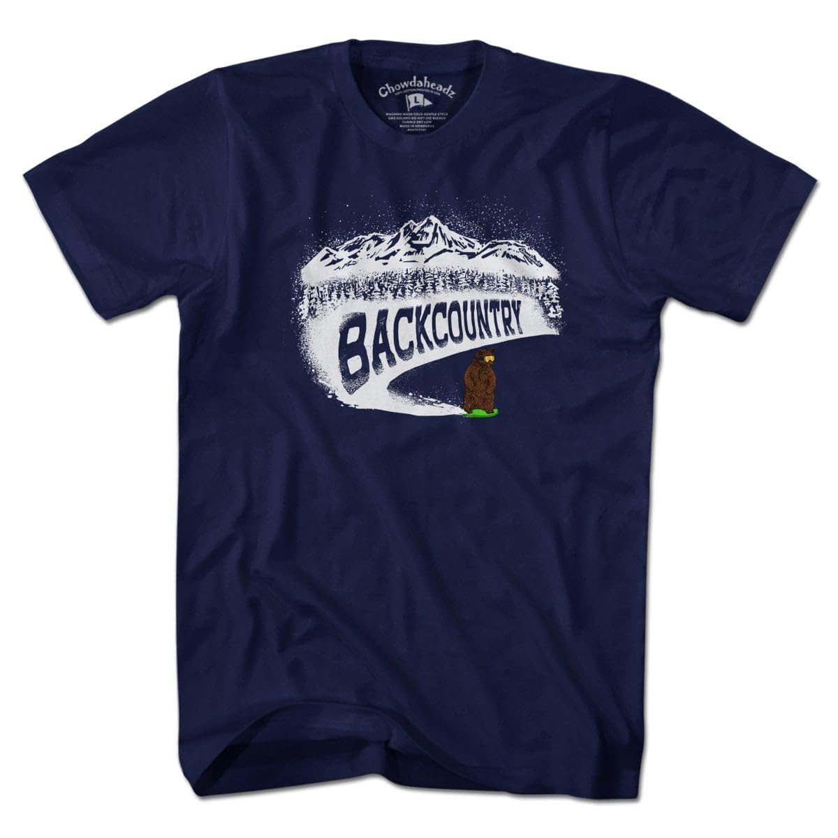 Chowdaheadz Backcountry Vintage T-Shirt - Soft Unisex Cotton Blend Tee for Outdoor Adventures & Casual Wear
