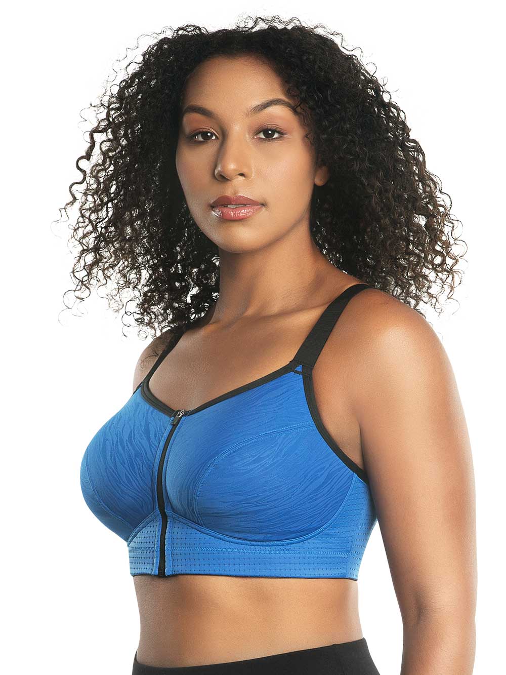 Wire-Free Zip Front Sports Bra for Women - Comfortable & Supportive Workout Bra for Running, Yoga & Gym