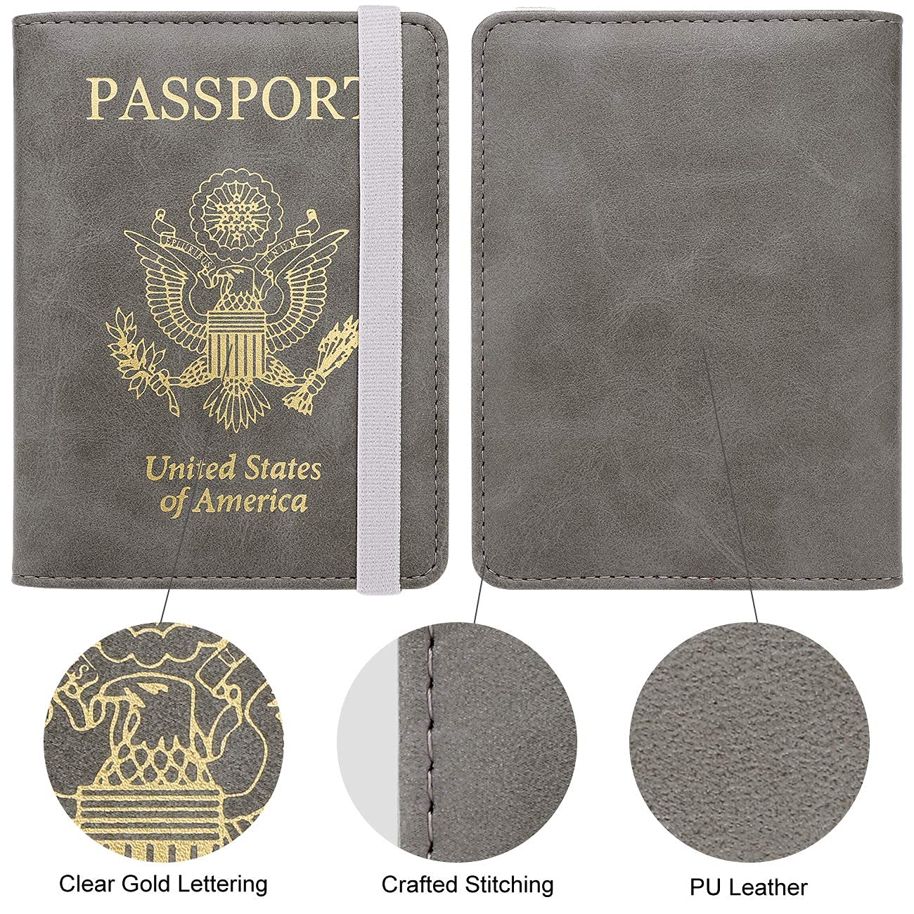 Premium Travel Accessories Set - RFID Blocking Passport Holder & Vaccine Card Protector Combo | Perfect for International Flights, Vacations and Business Trips