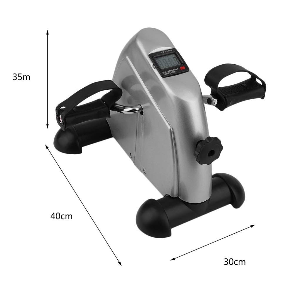 Motorized Mini Exercise Bike with LCD Display - Portable Indoor Cycling Pedal Exerciser for Home Fitness, Rehabilitation & Office Workout