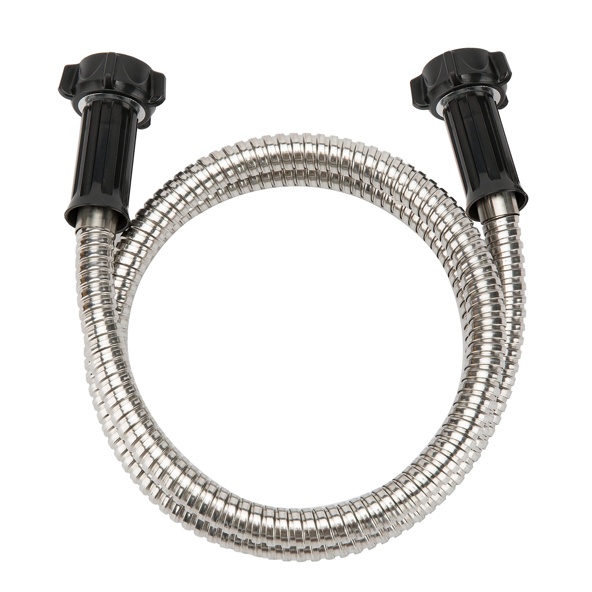 Yanwoo 5ft Heavy Duty 304 Stainless Steel Garden Hose with Female to Female Connector - Durable Metal Water Hose for Outdoor Gardening, Car Washing & Yard Cleaning