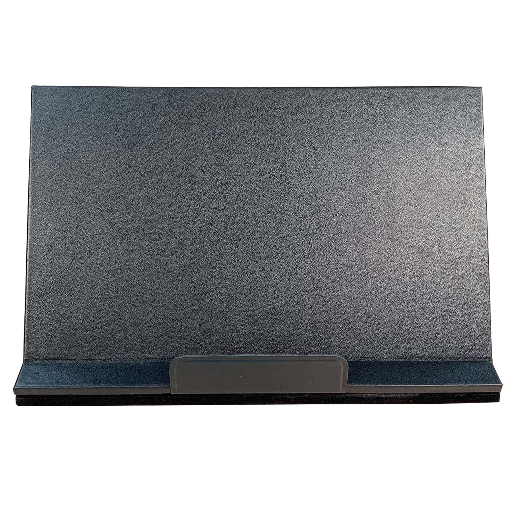Premium Dacasso Black Leather Tablet Stand Holder - Adjustable Angle for iPad, Kindle, eReader - Perfect for Home, Office, and Travel Use