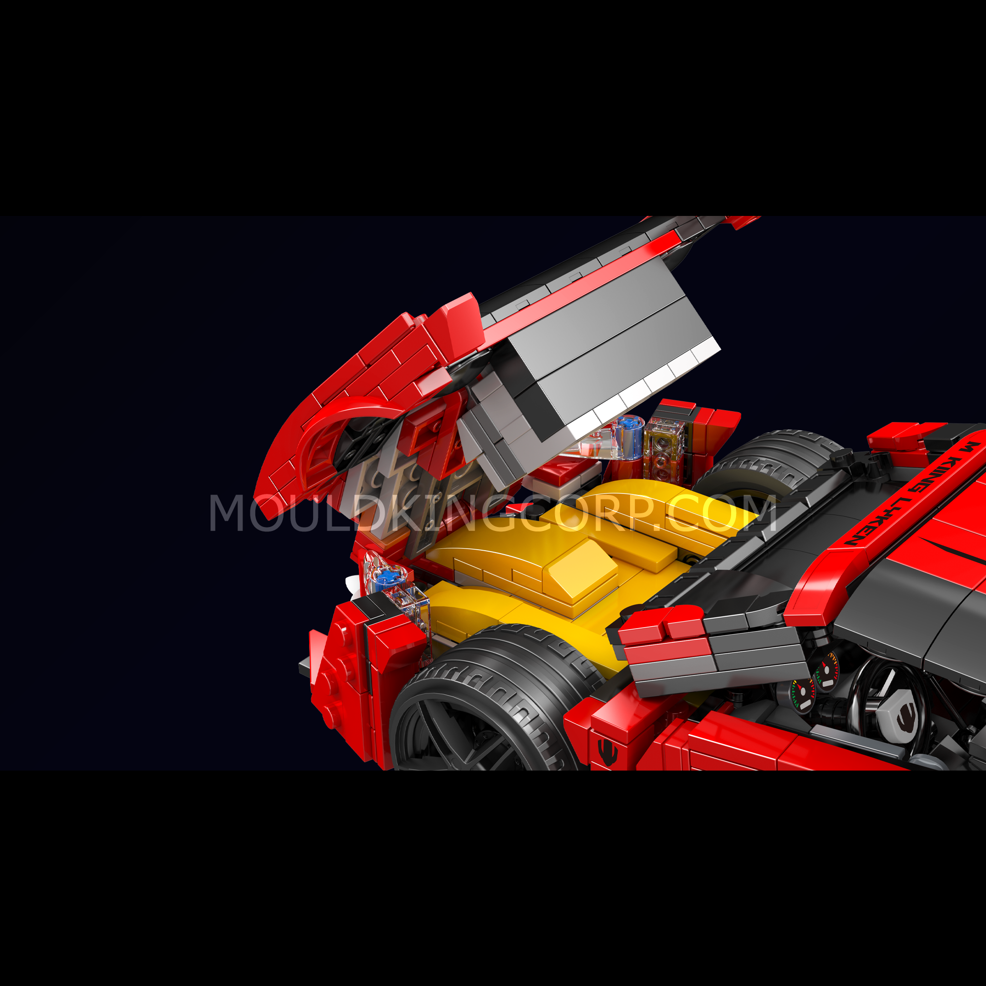 Mould King 10117 Liken Hypersport Car Model Building Set - 1,311 Piece Sports Car Construction Toy Kit for Adults & Kids | DIY Engineering Project, Gift Idea for Car Enthusiasts, Home Office Decoration
