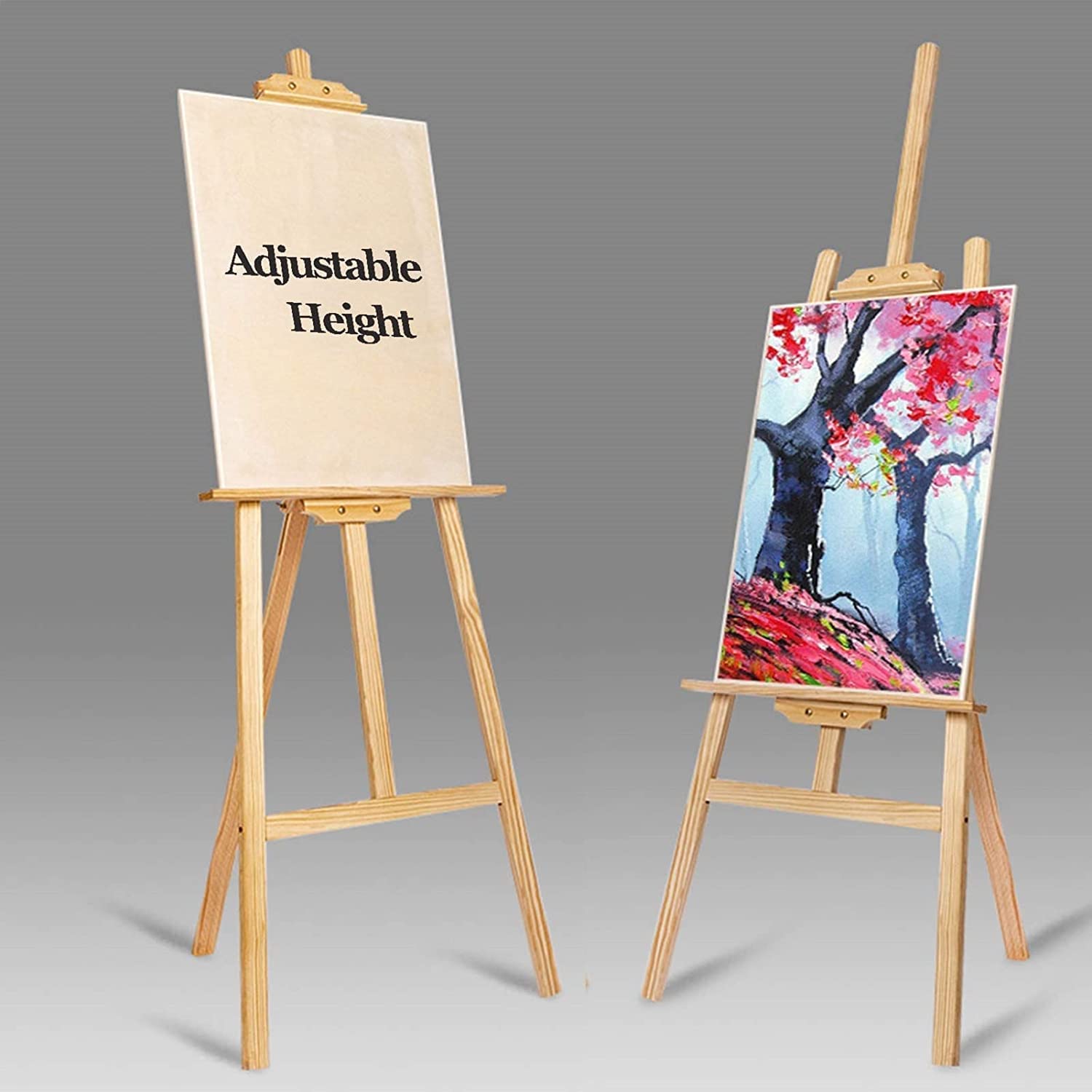 Professional 1.5M Adjustable Artist Easel Stand - Foldable Tripod Painting Holder for Canvas, Sketch & Wedding Exhibition | Studio & Outdoor Art Easel for Drawing, Painting & Display