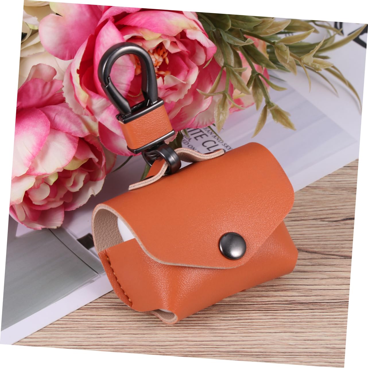 Veemoon Stylish PU Leather Headphone Case - Compatible with Wireless Earbuds Charging Case, Easy Access Design for AirPods & Bluetooth Earphones - Perfect for Travel, Gym & Daily Protection