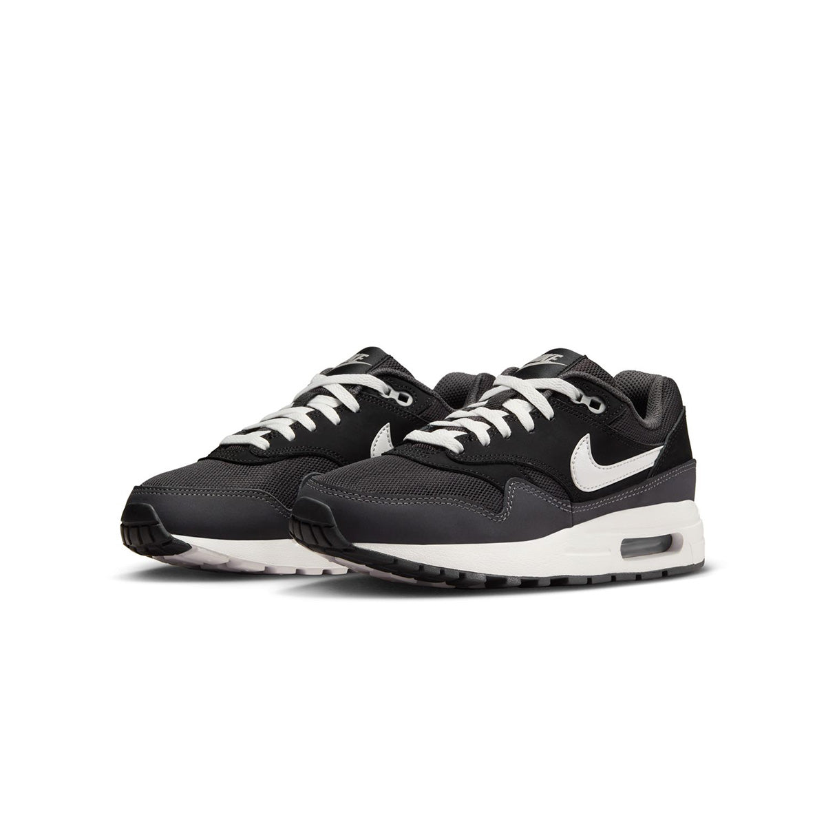 Nike Kids Air Max 1 'Black Anthracite' Running Shoes - Lightweight & Comfortable Sneakers for Boys and Girls - Perfect for School, Sports, and Everyday Wear