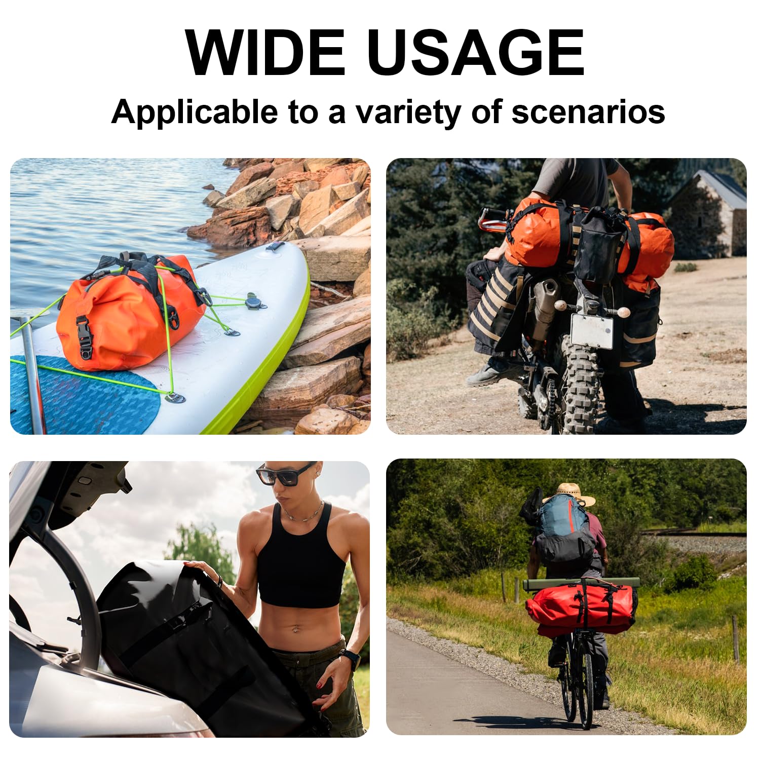 Buffalo Gear Waterproof Duffle Bag 40L 60L 80L - Heavy Duty Roll-top Dry Bag for Travel, Kayaking, Rafting, Boating, Fishing & Camping - Ideal for Outdoor Adventures and Water Sports
