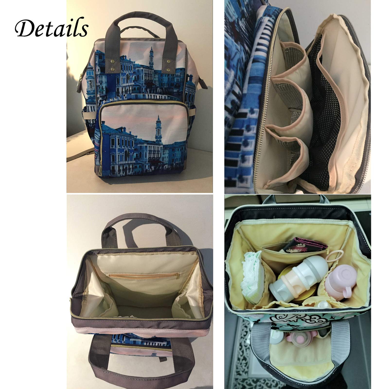 Personalized Monogram Diaper Bag - Beige Travel Shoulder Bag for Moms, Baby Essentials Organizer, Perfect for Daycare, Outings & Travel