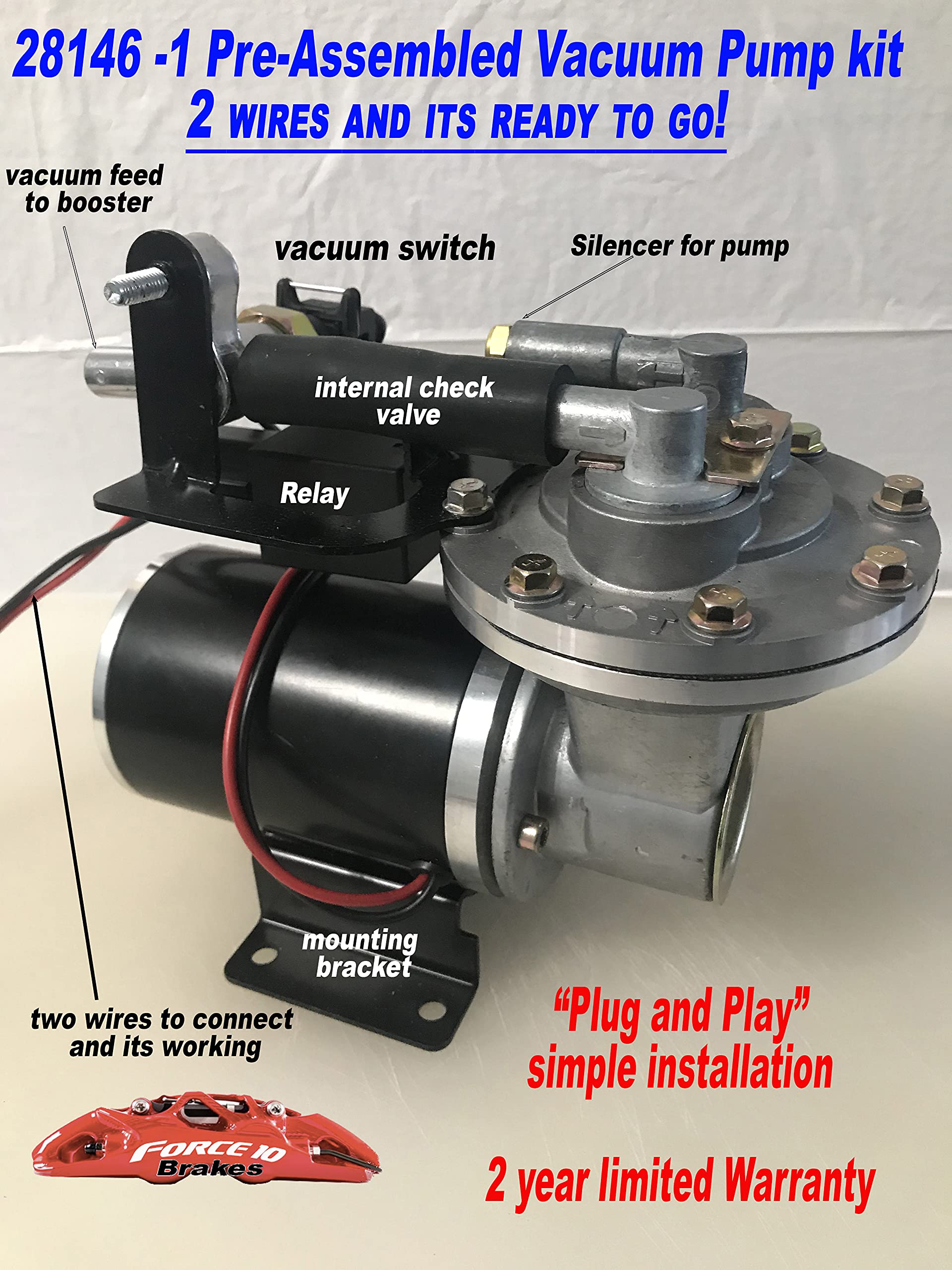 Brake Booster Vacuum Pump - Plug and Play, No Assembly Required | Perfect for Car Maintenance & Performance Upgrades
