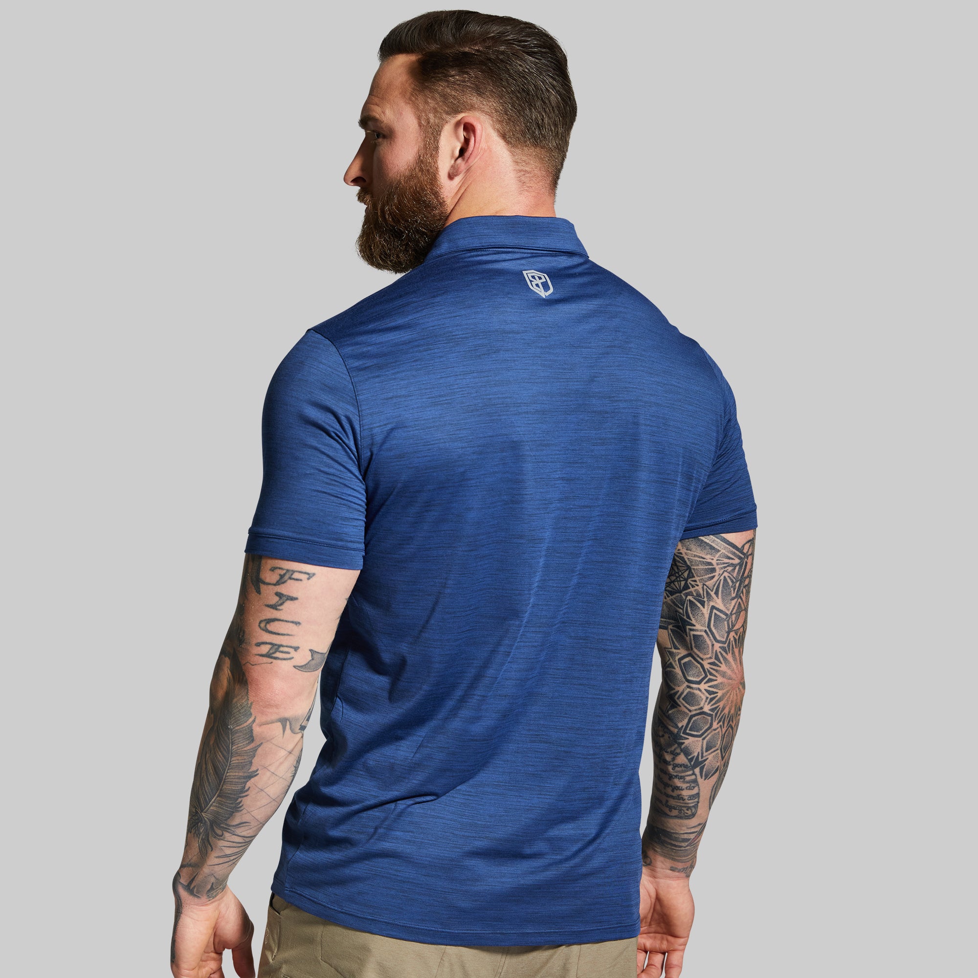 Stylish Athleisure Polo Shirt for Men - Navy Blue - Comfortable & Breathable for Workouts, Casual Wear & Outdoor Activities