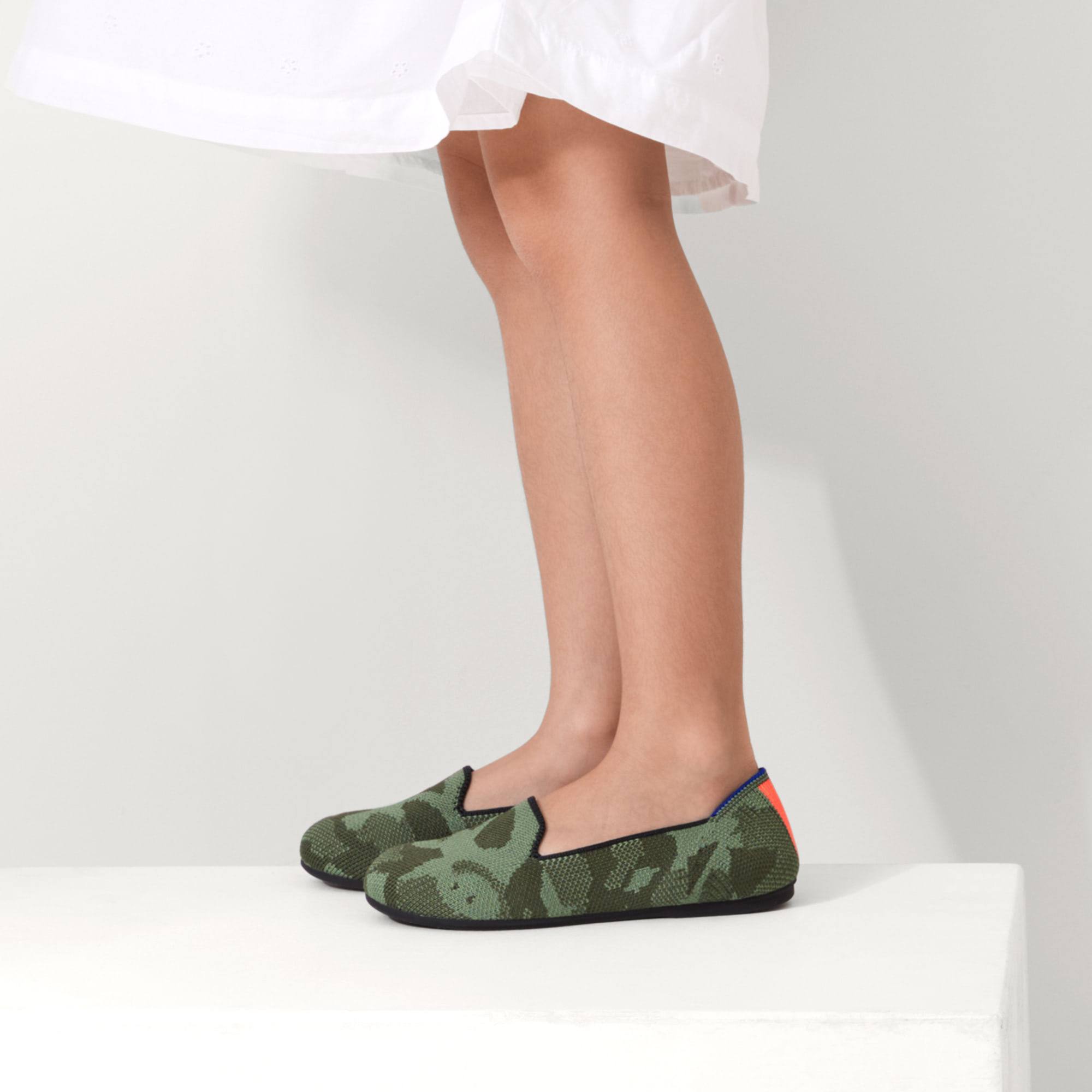 Kids Loafers in Olive Camo - Comfortable & Stylish Slip-On Shoes for Boys & Girls - Perfect for School, Playdates & Casual Outings
