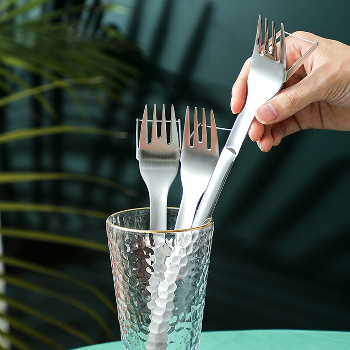 2-Pack Stainless Steel Watermelon Slicer & Fork - 2-in-1 Fruit Cutting Tool for Easy Slicing - Perfect for Summer BBQs, Family Parties, Camping & Outdoor Picnics