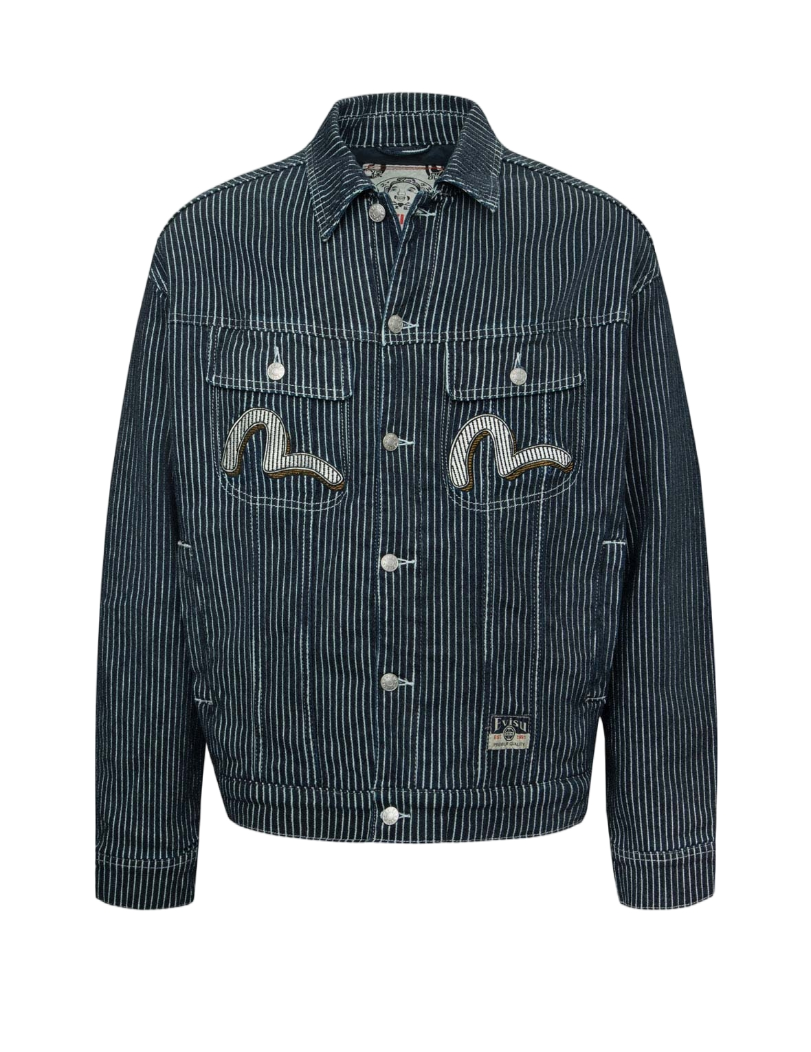 Seagull and Wheel of Wisdom Print Loose Fit Denim Jacket for Women - Vintage Distressed Denim Coat for Casual Wear, Street Style & Spring Fashion