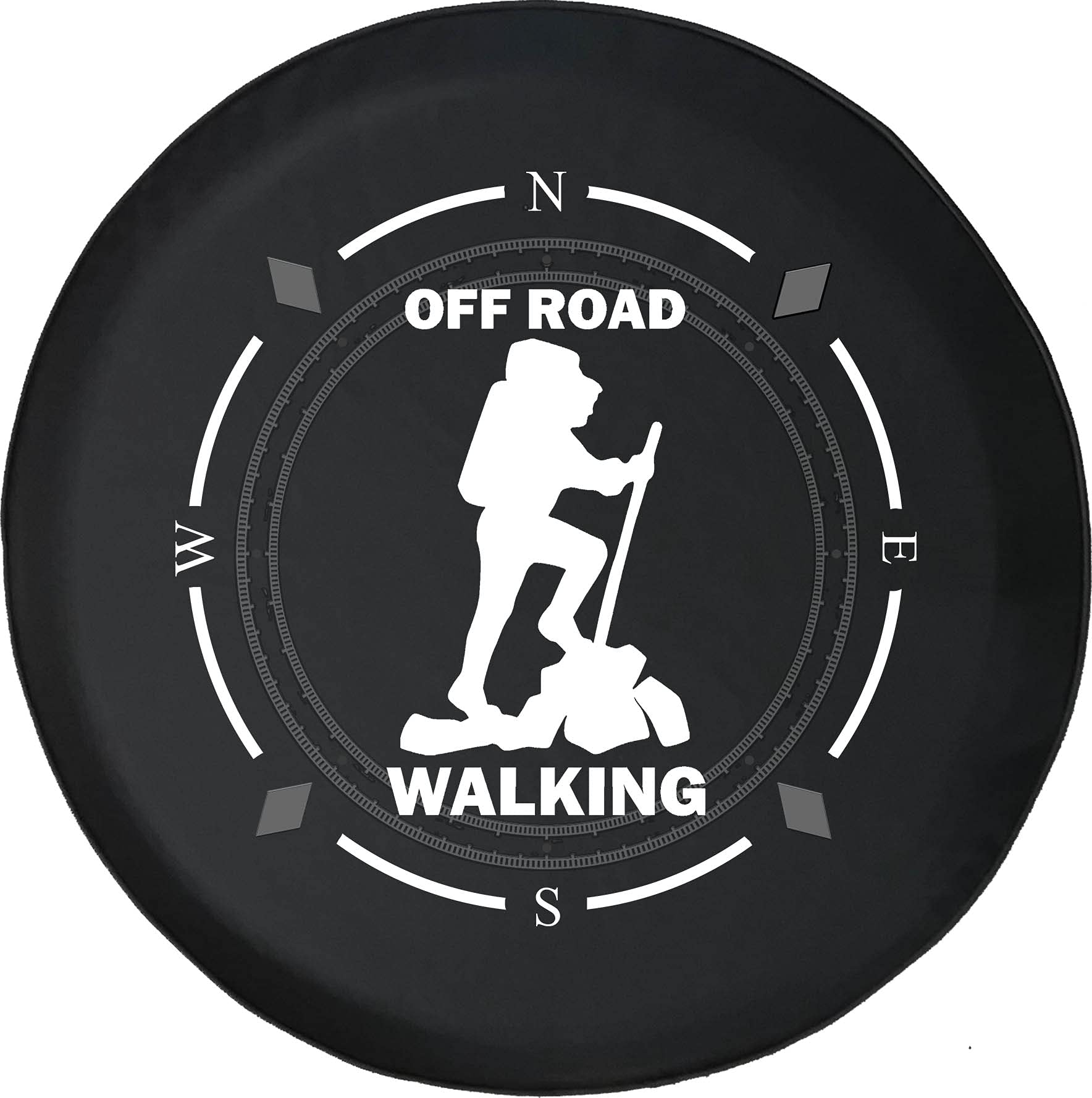 American Unlimited Spare Tire Cover with Compass - Durable Off-Road Wheel Protector for SUV, Trailer, RV & More - Perfect for Hiking, Backpacking & Outdoor Adventures