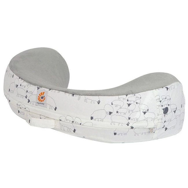 Ergo Baby Natural Curve Nursing Pillow Cover - Soft Sheep Fabric for Breastfeeding Support | Comfortable & Washable Nursing Pillow Cover for Moms and Babies | Perfect for Nursing, Bottle Feeding, and Tummy Time