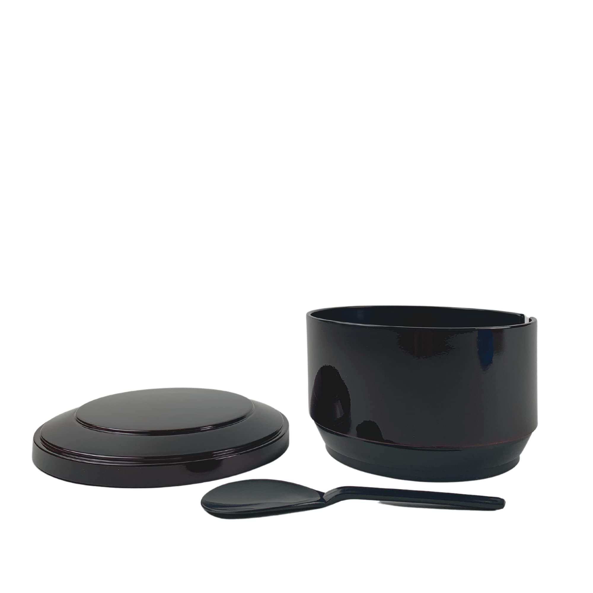 Premium Japanese Rice Serving Bowls Set with Lid & Rice Paddle - Authentic Ohitsu Container Made in Japan - 6-Piece Set for 4-6 People - Ideal for Sushi, Rice Storage & Traditional Japanese Dining